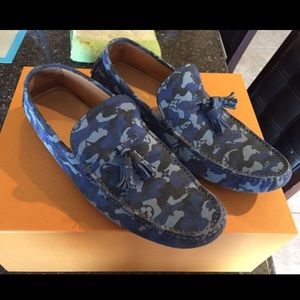 Louis Vuitton Men’s Blue Camo Loafers US 9 LV 8